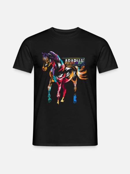 Race de cheval arabe - T-shirt homme - noir