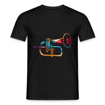 Flugelhorn gift - Men's T-Shirt - black - Front - AI Model Male 178 light (178cm)