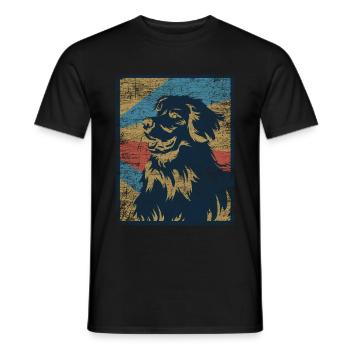 Hovawart Hund - Männer T-Shirt - Schwarz - Vorne - AI Model Male 178 light (178cm)