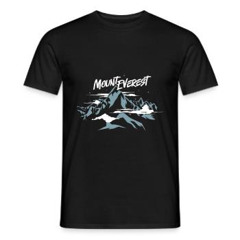 Mount Everest - Men's T-Shirt - black - Front - AI Model Male 178 light (178cm)