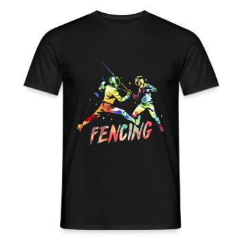 clôture - T-shirt homme - noir - Devant - AI Model Male 178 light (178cm)