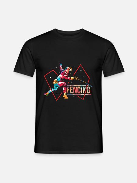 Fecht Geschenk - Männer T-Shirt - Schwarz