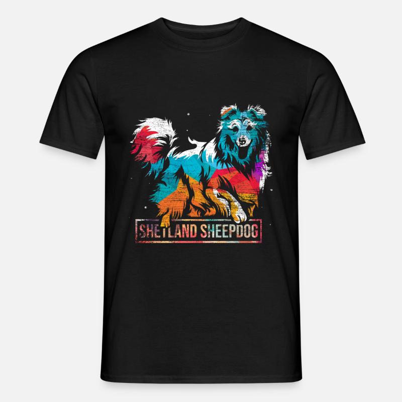 Shetland Shepherd Gift - Men's T-Shirt - black
