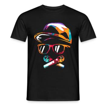 hip hop - Men's T-Shirt - black - Front - AI Model Male 178 light (178cm)