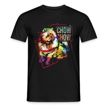 Chow Chow gift - Men's T-Shirt - black - Front - AI Model Male 178 light (178cm)