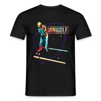 Minigolf - Männer T-Shirt - Schwarz - Vorne - AI Model Male 178 light (178cm)
