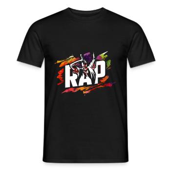 rap - Men's T-Shirt - black - Front - AI Model Male 178 light (178cm)