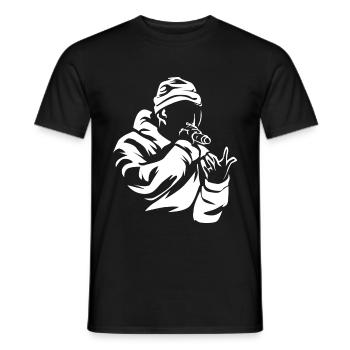 rap - Men's T-Shirt - black - Front - AI Model Male 178 light (178cm)