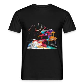 Malediven Geschenk - Männer T-Shirt - Schwarz - Vorne - AI Model Male 178 light (178cm)