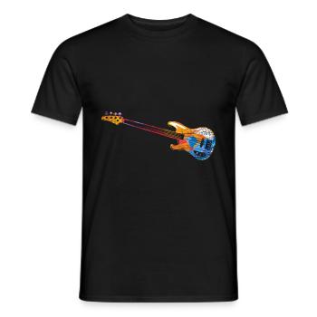 Guitares basse e-cadeau - T-shirt homme - noir - Devant - AI Model Male 178 light (178cm)