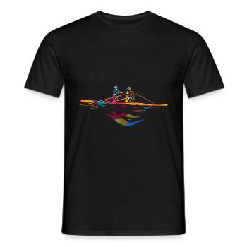 Aviron - T-shirt homme - noir - Devant - AI Model Male 178 light (178cm)