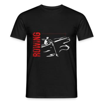 Aviron - T-shirt homme - noir - Devant - AI Model Male 178 light (178cm)
