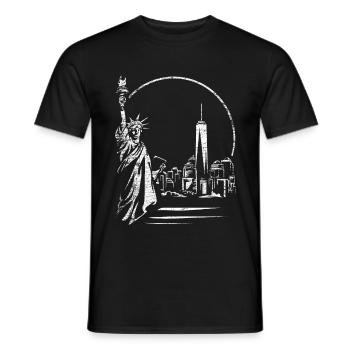 Gift from New York City Statue of Liberty - Men's T-Shirt - black - Front - AI Model Male 178 light (178cm)
