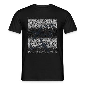 Vol à voile - T-shirt homme - noir - Devant - AI Model Male 178 light (178cm)