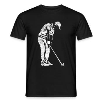 Minigolf Geschenk - Männer T-Shirt - Schwarz - Vorne - AI Model Male 178 light (178cm)