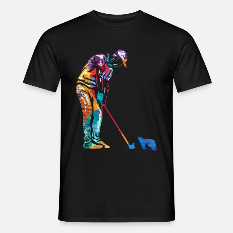 Minigolf Geschenk - Männer T-Shirt - Schwarz