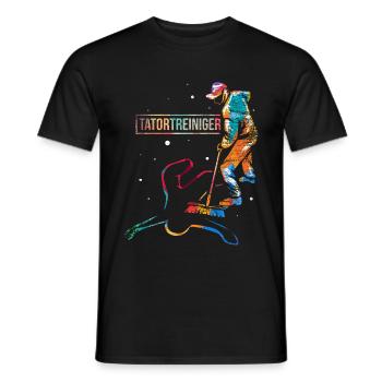 Tatortreiniger Geschenk - Männer T-Shirt - Schwarz - Vorne - AI Model Male 178 light (178cm)
