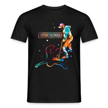 Tatortreiniger - Männer T-Shirt - Schwarz - Vorne - AI Model Male 178 light (178cm)