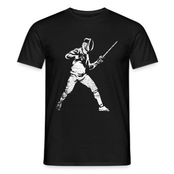 Escrime - T-shirt homme - noir - Devant - AI Model Male 178 light (178cm)