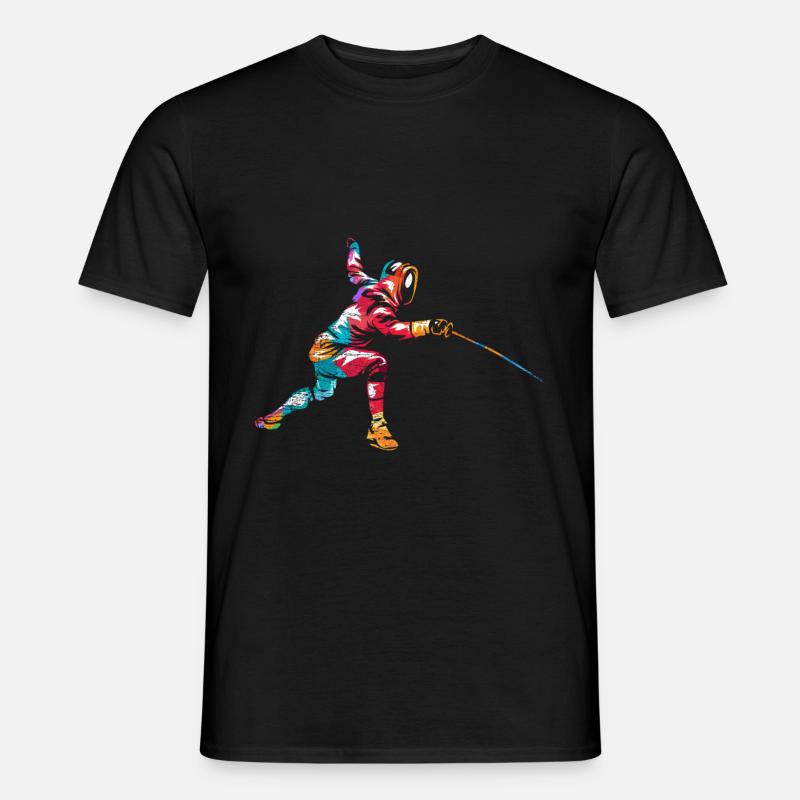 Fechten - Männer T-Shirt - Schwarz