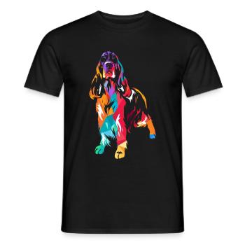 English Springer Spaniel - Männer T-Shirt - Schwarz - Vorne - AI Model Male 178 light (178cm)