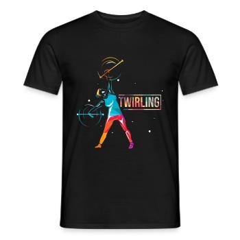 Baton Twirling Geschenk - Männer T-Shirt - Schwarz - Vorne - AI Model Male 178 light (178cm)