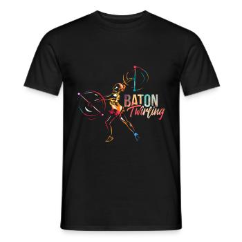 Baton Twirling - Männer T-Shirt - Schwarz - Vorne - AI Model Male 178 light (178cm)