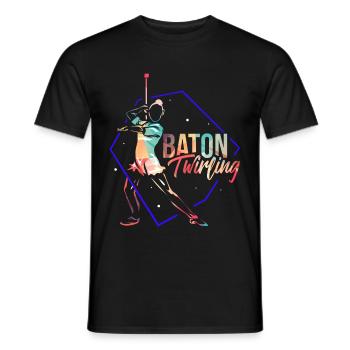 Baton Twirling - Men's T-Shirt - black - Front - AI Model Male 178 light (178cm)