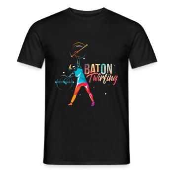 Baton Twirling Cadeau - T-shirt homme - noir - Devant - AI Model Male 178 light (178cm)