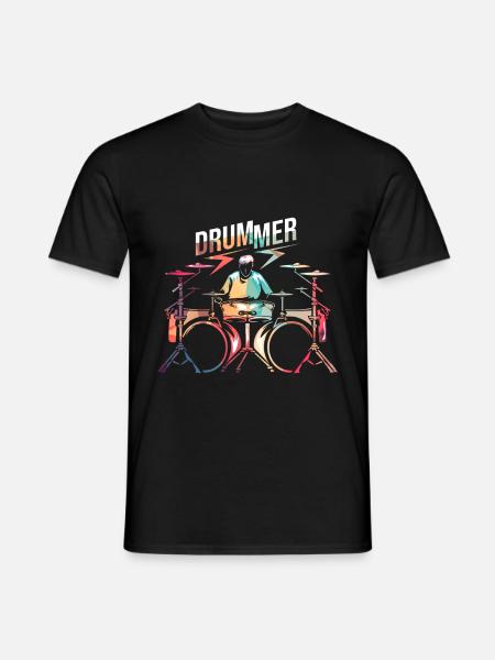 Drum, Drums, Rock - Men's T-Shirt - black