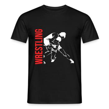 Ringen Wrestling - Männer T-Shirt - Schwarz - Vorne - AI Model Male 178 light (178cm)