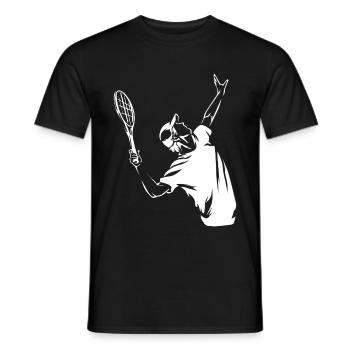 Tennis Sport Gift - Men's T-Shirt - black - Front - AI Model Male 178 light (178cm)