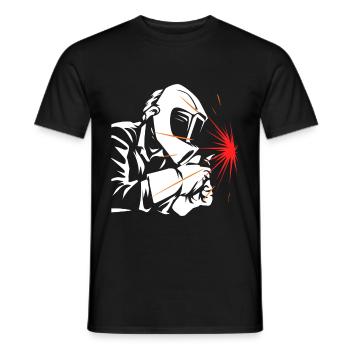welder - Men's T-Shirt - black - Front - AI Model Male 178 light (178cm)