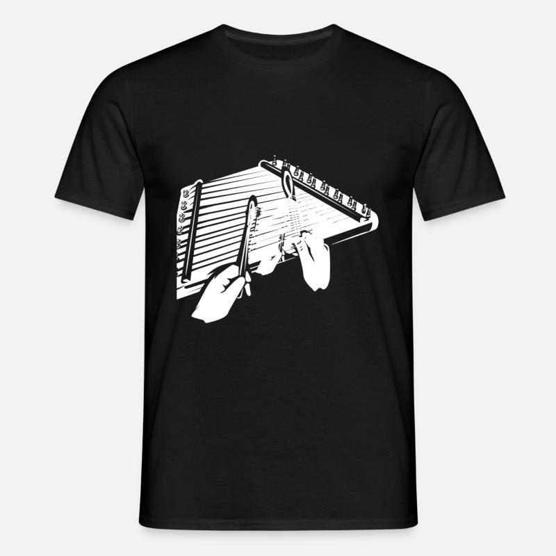 Hackbrett (Hackbrett) - Männer T-Shirt - Schwarz