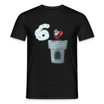 Ritterburg Ritter 6. Geburtstag - Männer T-Shirt - Schwarz - Vorne - AI Model Male 178 light (178cm)