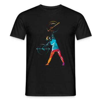 Barre tournoyante tournant - T-shirt homme - noir - Devant - AI Model Male 178 light (178cm)