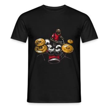 Tambours Drummer Musique - T-shirt homme - noir - Devant - AI Model Male 178 light (178cm)
