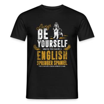 English Springer Spaniel gift - Men's T-Shirt - black - Front - AI Model Male 178 light (178cm)