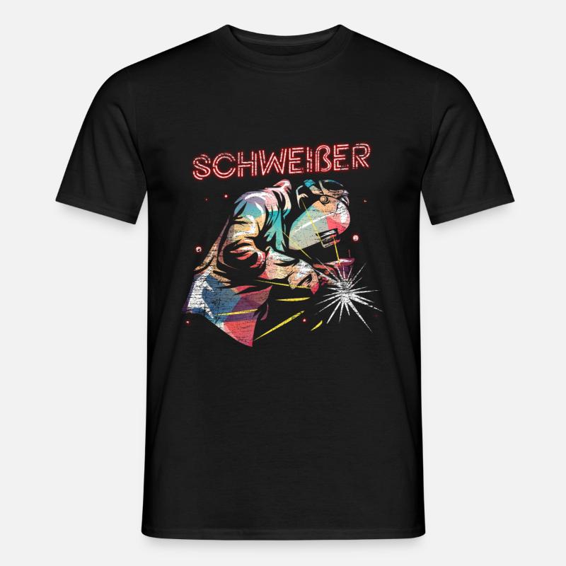 Schweißer - Männer T-Shirt - Schwarz