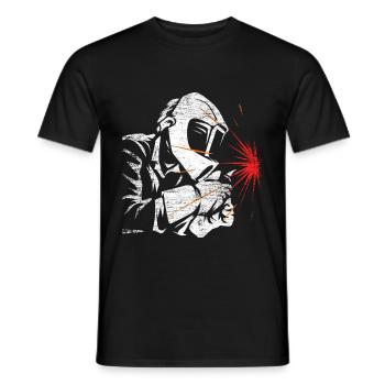 Soudeur soudeur - T-shirt homme - noir - Devant - AI Model Male 178 light (178cm)