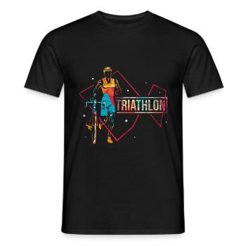 Triathlon Sport - Men's T-Shirt - black - Front - AI Model Male 178 light (178cm)
