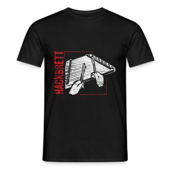 Box zither dulcimer - Men's T-Shirt - black - Front - AI Model Male 178 light (178cm)