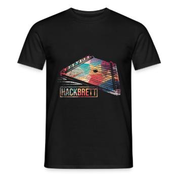 Chopping board box zither - Men's T-Shirt - black - Front - AI Model Male 178 light (178cm)