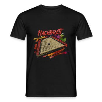 Chopping board box zither music - Men's T-Shirt - black - Front - AI Model Male 178 light (178cm)