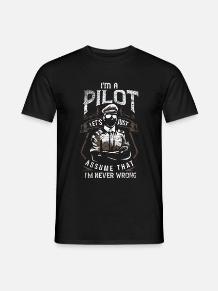 Airplane pilot saying - Men's T-Shirt - black