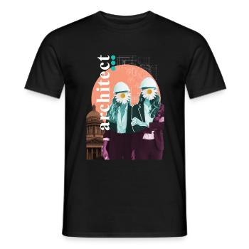 Architecte femme architecte - T-shirt homme - noir - Devant - AI Model Male 178 light (178cm)