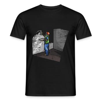 Stuckateur Putzarbeiten - Männer T-Shirt - Schwarz - Vorne - AI Model Male 178 light (178cm)
