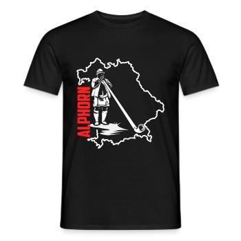 Alphorn - Männer T-Shirt - Schwarz - Vorne - AI Model Male 178 light (178cm)