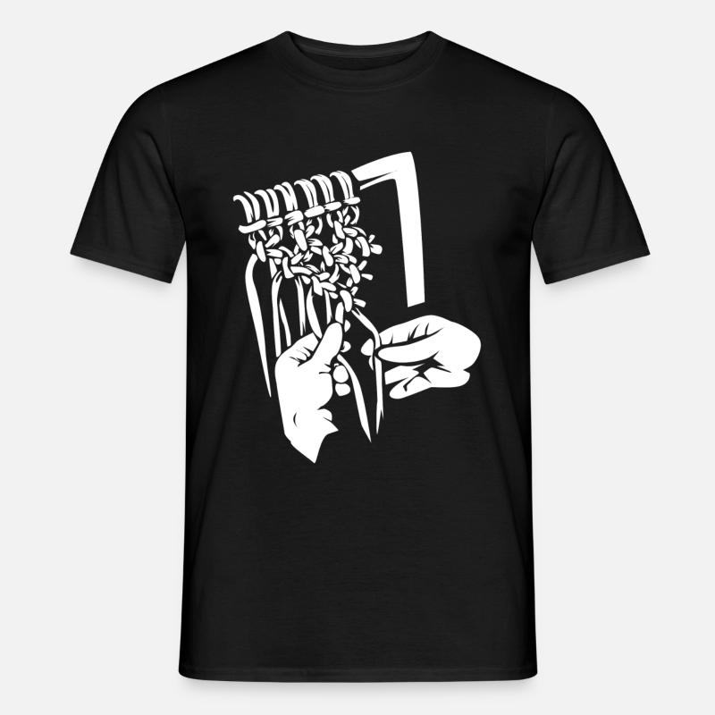 Makramee Knüpftechnik - Männer T-Shirt - Schwarz