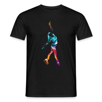 Schlittschuhlaufen Eiskunstlaufen - Männer T-Shirt - Schwarz - Vorne - AI Model Male 178 light (178cm)